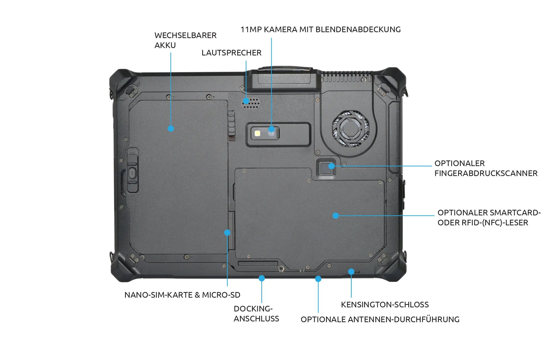 Durabook R10 Robustes Tablet Copilot+ PC R0M1A25A_AXX