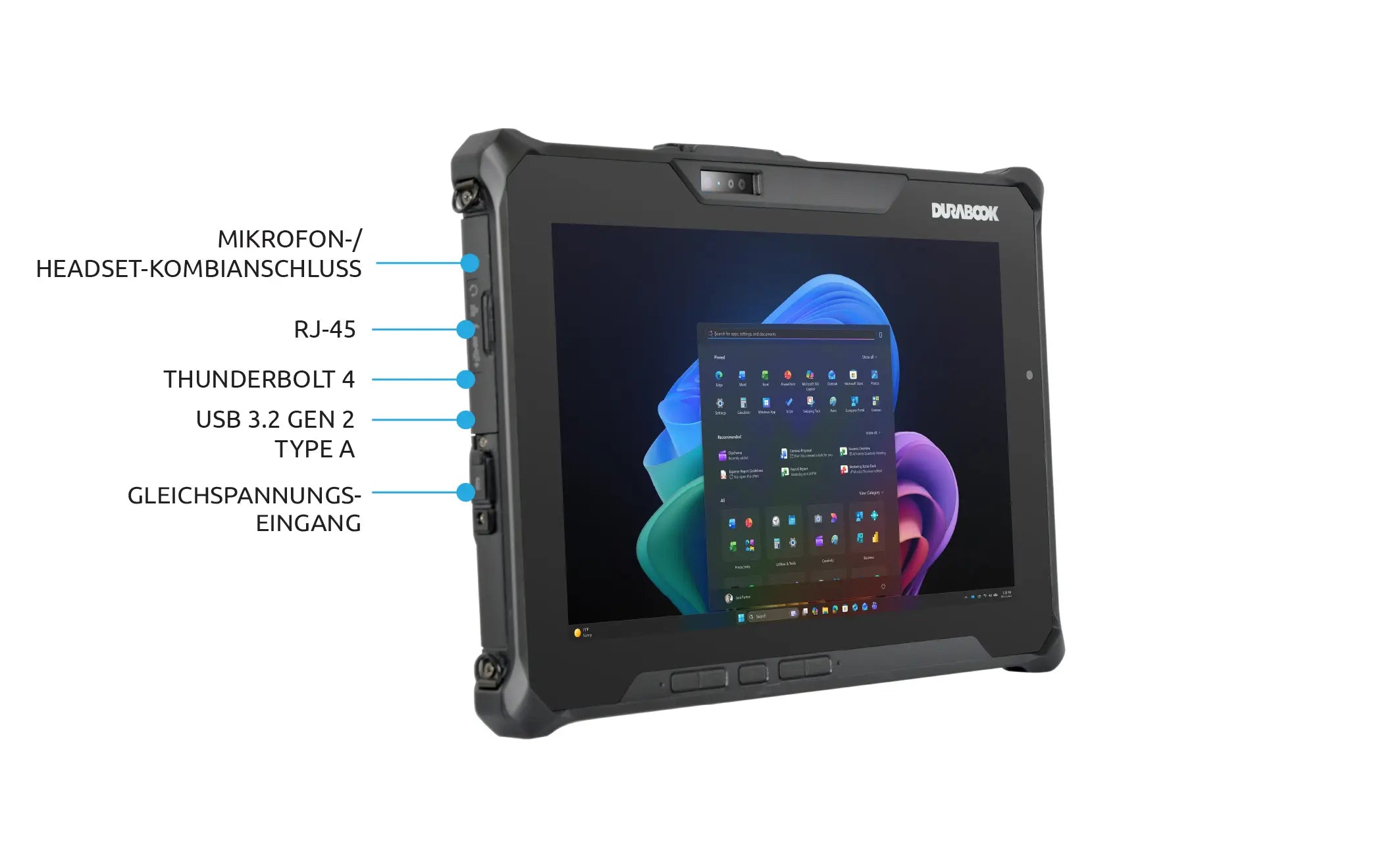 Durabook R10 Robustes Tablet Copilot+ PC R0M1A25A_AXX