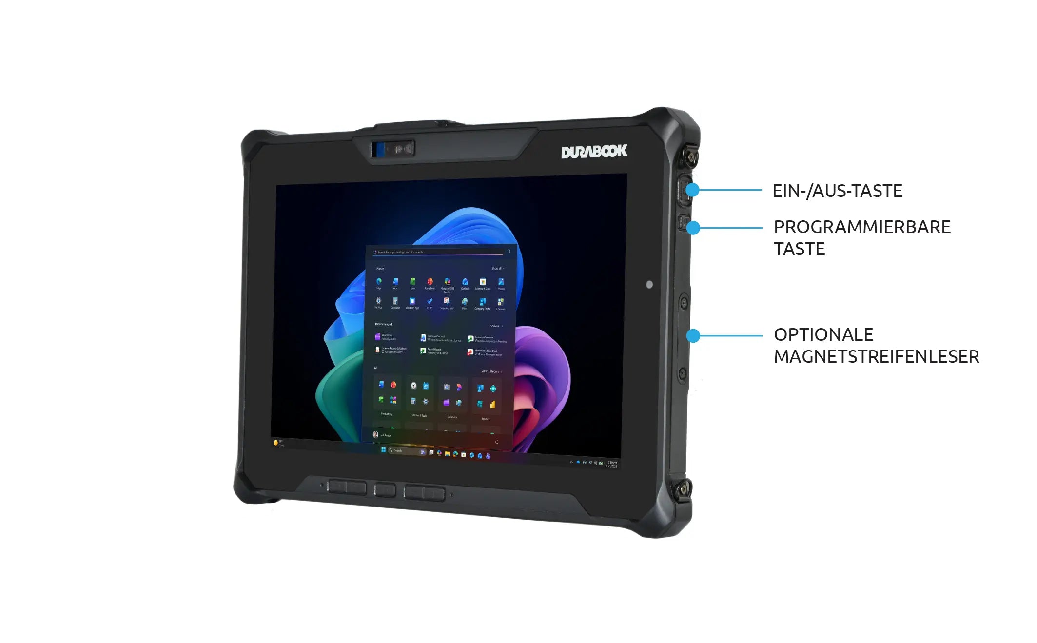 Durabook R10 Robustes Tablet Copilot+ PC R0M1A25A_AXX